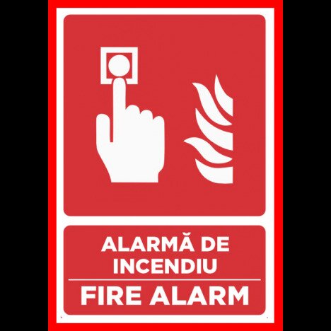 Placuta pentru alarma de incendiu fire alarm